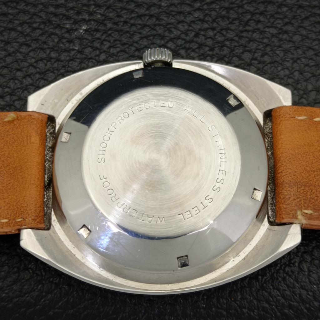 USED FUJI AUTOMATIC 2068 SWISS MENS DAY&DATE WHITE COLOR DIAL WATCH a432552-2 R112-a432552