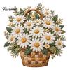 Schichtstoff Bastelblumenkorb Patchwork DIY-Set, Blumen Anfängerfreundliche Nähsets 3D Florales Projekt für Erwachsene, Handgemachte Geschenkidee