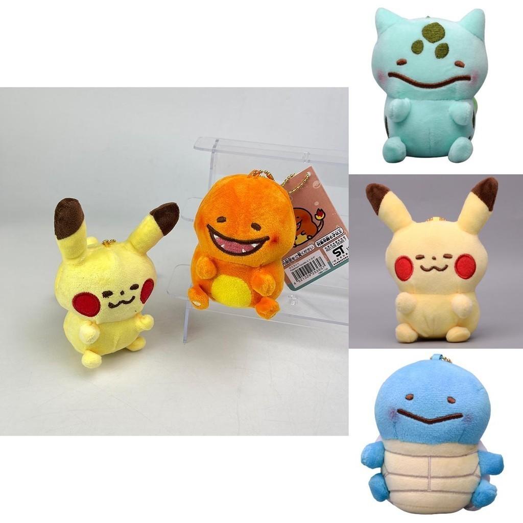 Adorable Pokemon Plush Keychains Featuring Pikachu, Squirtle, Charmander, Bulbasaur And Eevee Perfect For Collectors!