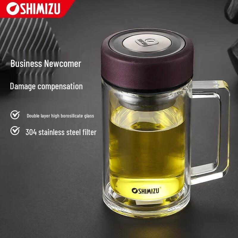 

Double-Layer Glass Office Cup