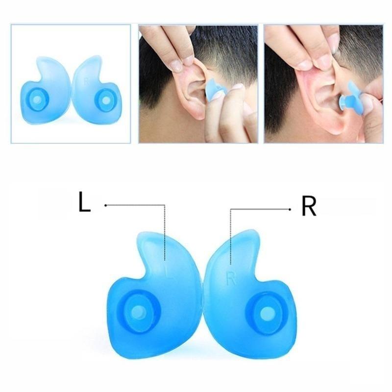 NEW Spiral Silicone Swimming Diving Screw Earplugs Waterproof RF