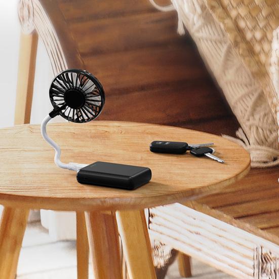 USB-betriebener Handventilator mit bürstenlosem Motor Starker Luftstrom Geräuscharm 360 Grad verstellbar Kabelloser Mini-Kühlventilator