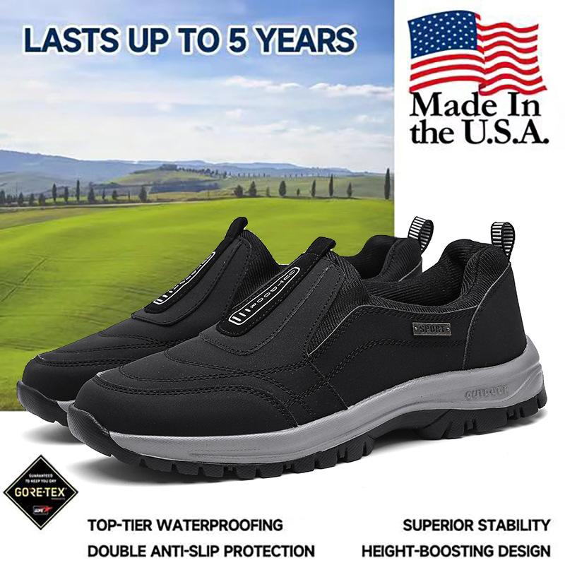 Spring and Autumn Outdoor Leisure Sports Elderly Walking Shoes Men's Large Size Mountaineering Running Shoes Trendy Fashion