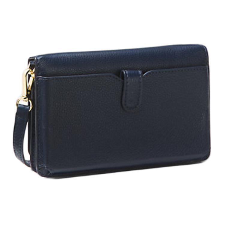 Michael Kors Floral Print Flap Solid Color Letter Logo Leather Crossbody Bag Women Bags Blue 32T8GF5C3Y-ADMIRAL