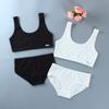 Girls Puberty Bra Set Children's Underwear Training Bras for Teenager Panites 8-14y