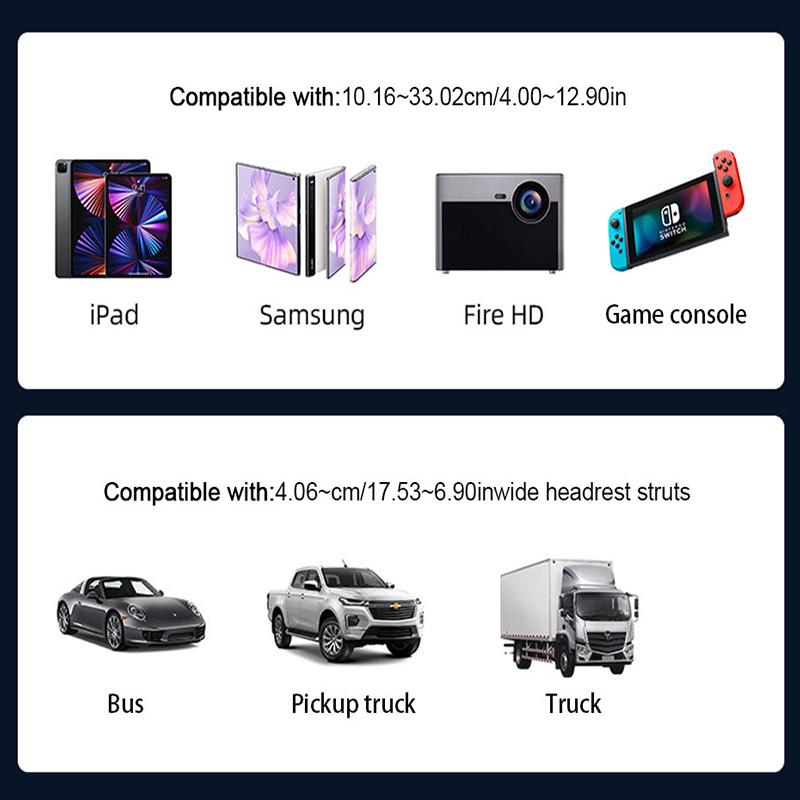 SEAMETAL Car Mounts Holder Interior Seat Back Ipad Holder Phone Support For 4-12.9Inch Car Bracket Auto Cellphone Stand Accessor