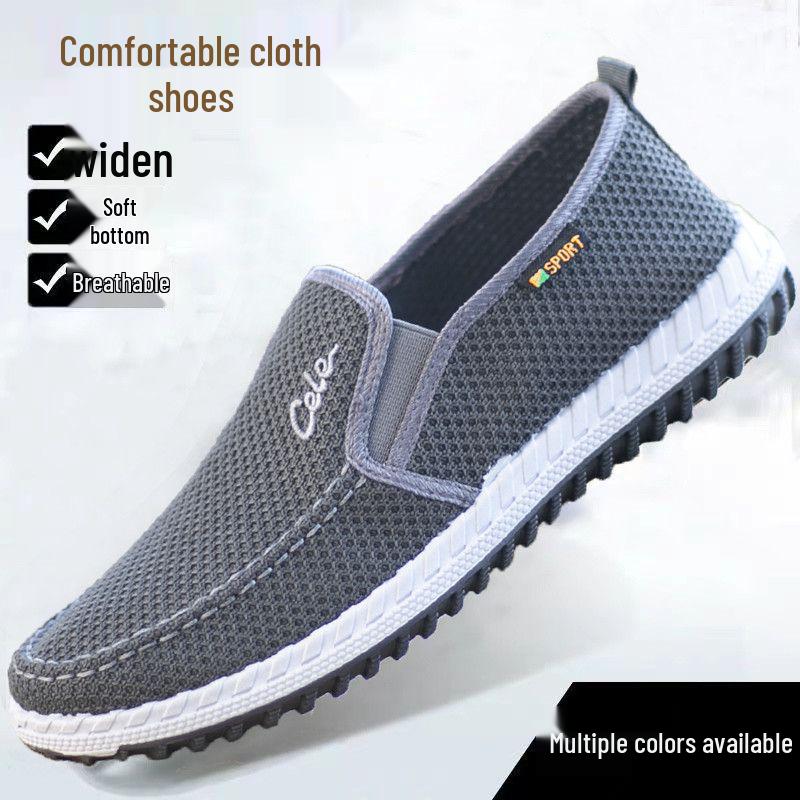 

Men s Spring Breathable Canvas Sneakers - Casual Old Beijing Cloth Shoes for Walking 39