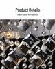 Luxurious French Crystal Ceiling Lamp - High-End Stainless Steel Round Fixture for Living Room or Master Bedroom.
