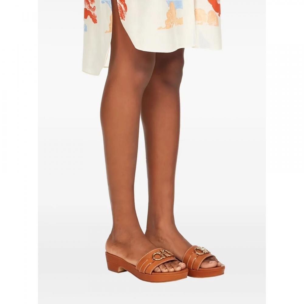 Salvatore Ferragamo Ferragamo Clog Brown