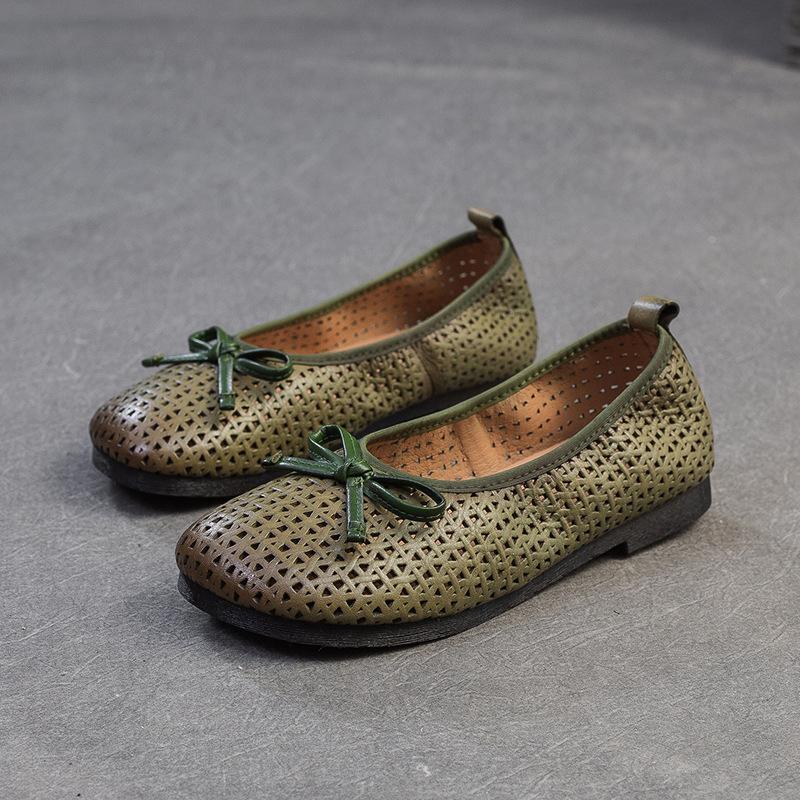 

Модные GKTINOO 2025 Лето Новые Ретро Балетки с Бантом на Мягкой Подошве Удобные Дышащие Повседневные Женские Туфли с Мелким Вырезом 35 зелёный