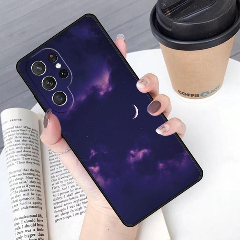 Moon Star Cloud Night Phone Case Cover For Samsung Galaxy S24 S25 Ultra S21 S22 Ultra S10E Note 10 Plus Note 20 FE S23