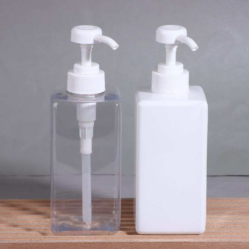 500Ml Refillable Pump Bottles Clear White Plastic Liquid Dispensing Bottle For Lotion Shampoo Soap Body Wash Travel Use