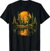 Vintage Nature Reflection Forest Trees Outdoor Wildlife T-Shirt1