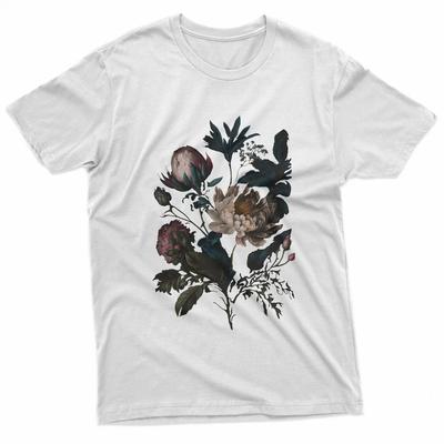 Dark Academia Botanical Peony Flower Gothic T-Shirt