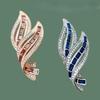 Full Diamond Leaf Brooch - High-end, Exclusive, Small-scale Accessory, Exquisite Pin, Decorative for Collars and Clothes.