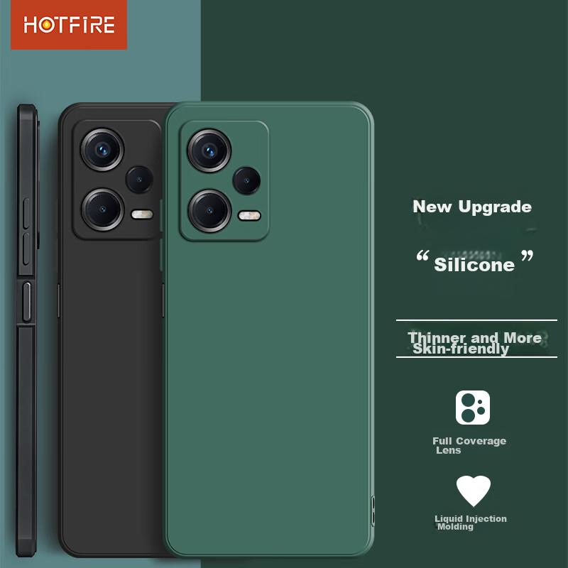 Phone Case for Xiaomi Redmi Note12Pro+, Protective Cover for Redmi Note12Pro+, Shockproof Silicone Upgraded Lens Case, Matte Finish - Midnight Black
