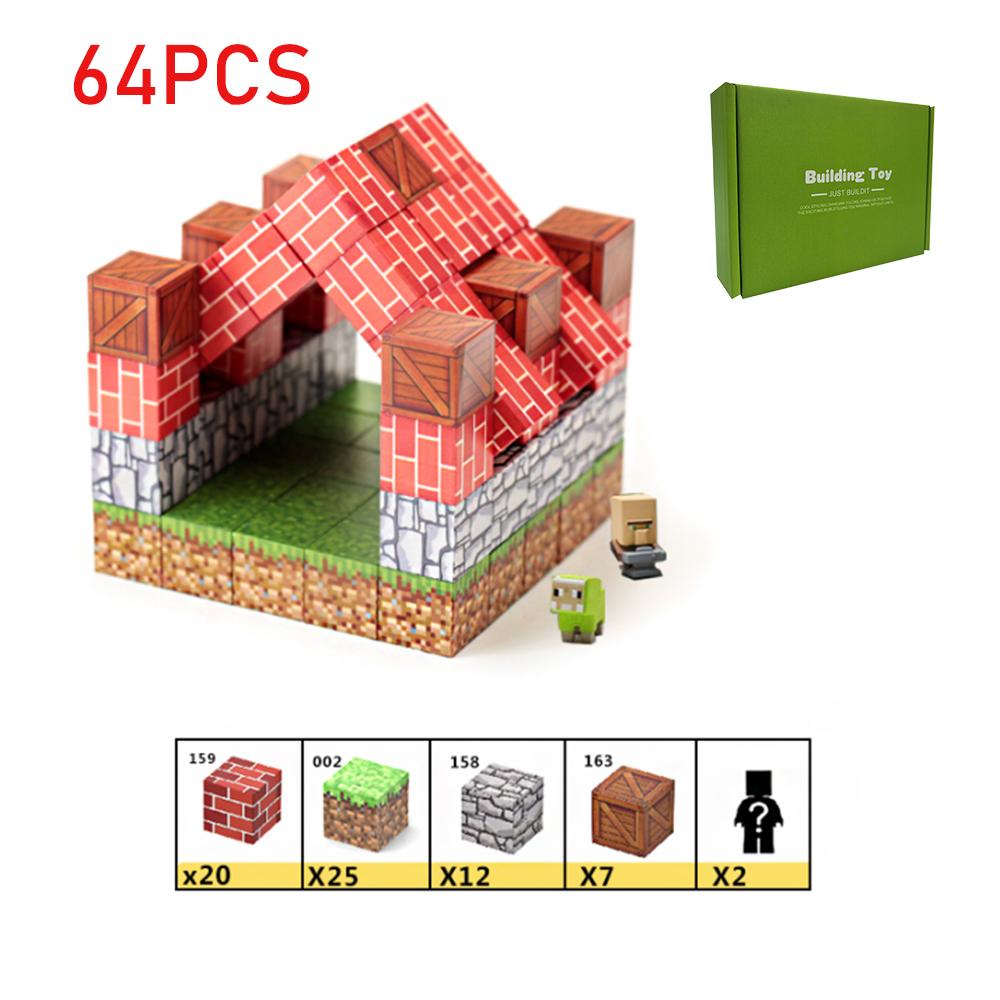 Kids Magnetic Blocks Scenery Architecture Building Model DIY Assembly Bricks Creative STEM Learning Toys Gift