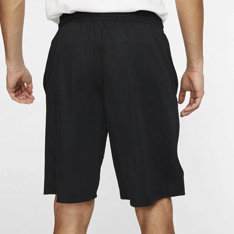 Nike מכנסי כדורסל לגברים עם הדפס לוגו גדול קונטרסטי תחתונים שחור BV9386-011