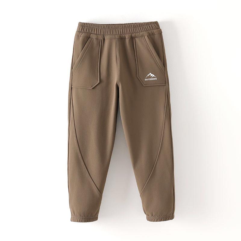 Children's Winter Cotton Pants - Thick Three-Layer Warm Casual Wear for Boys and Girls
