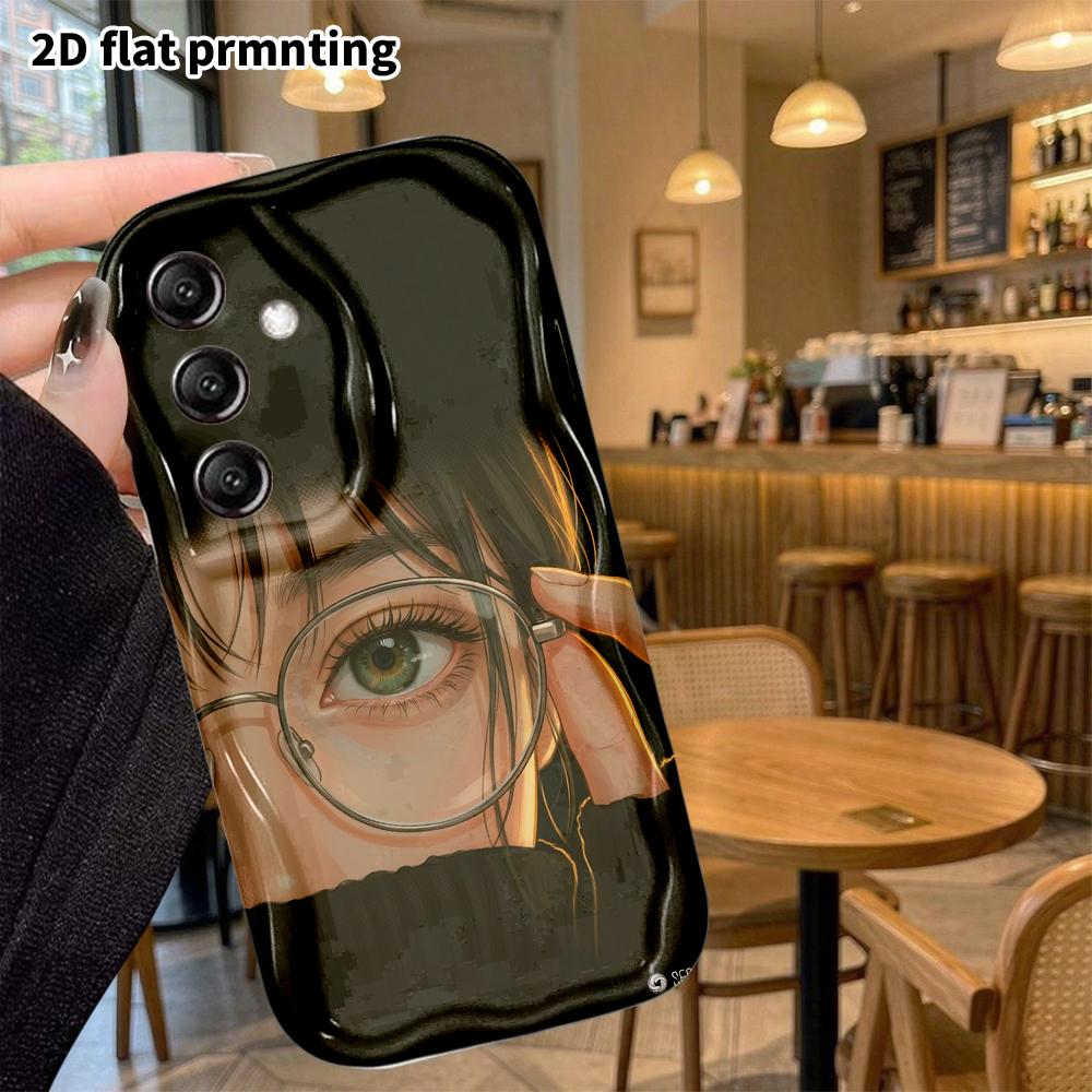 Phone case: 2D flat, suitable for Samsung Galaxy A34 A35 M05 M06 S20 S22 S21 FE Plus 5G, cartoon-style girl, perfect holiday gift for Christmas and Ha