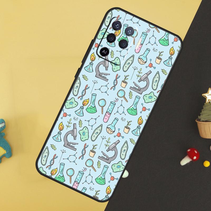 Biology and Chemistry Case For Oppo A60 A80 A40 A15 A16 A17 A57 A94 A74 A54 A76 A96 A18 A38 A58 A78 A98 A5 A6 Pro