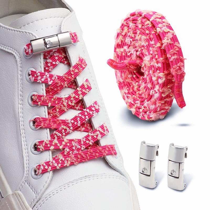 Druckverschluss Metall Schnürsenkel-Clips Schnürsenkel ohne Binden Elastische Schnürsenkel-Endkappen Faulen Sneaker Schnürsenkel-Schlösser