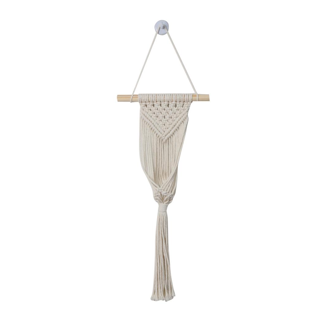 Creative Hand-woven Cotton Rope Storage Shelf, Modern Simple Household Decoration, Wooden Wall Ornaments