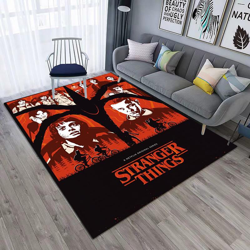 Halloween Horror Horror Theme Stranger Things Carpet Home Living Room Decoration Table and Chairs Anti Slip Door Mat Outdoor Picnic Mat Carpet A21