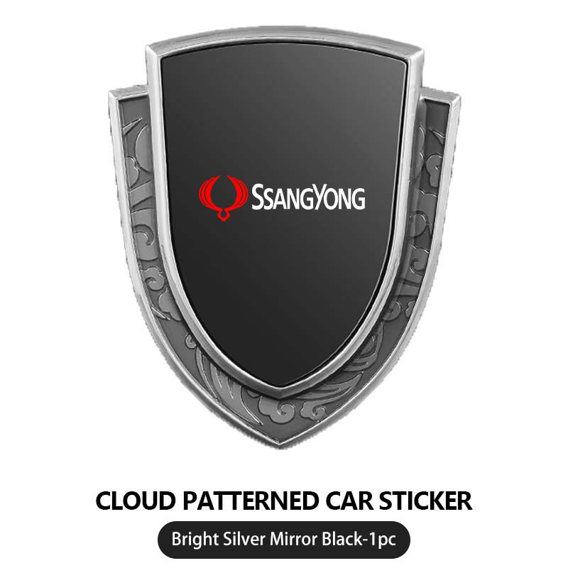 Adesivo Emblema Distintivo 3D in Metallo per Carrozzeria Auto Decalcomania Posteriore per Bagagliaio Accessori Auto per SsangYong Rexton Y400 Y450 G4 2021 2022 Kyron