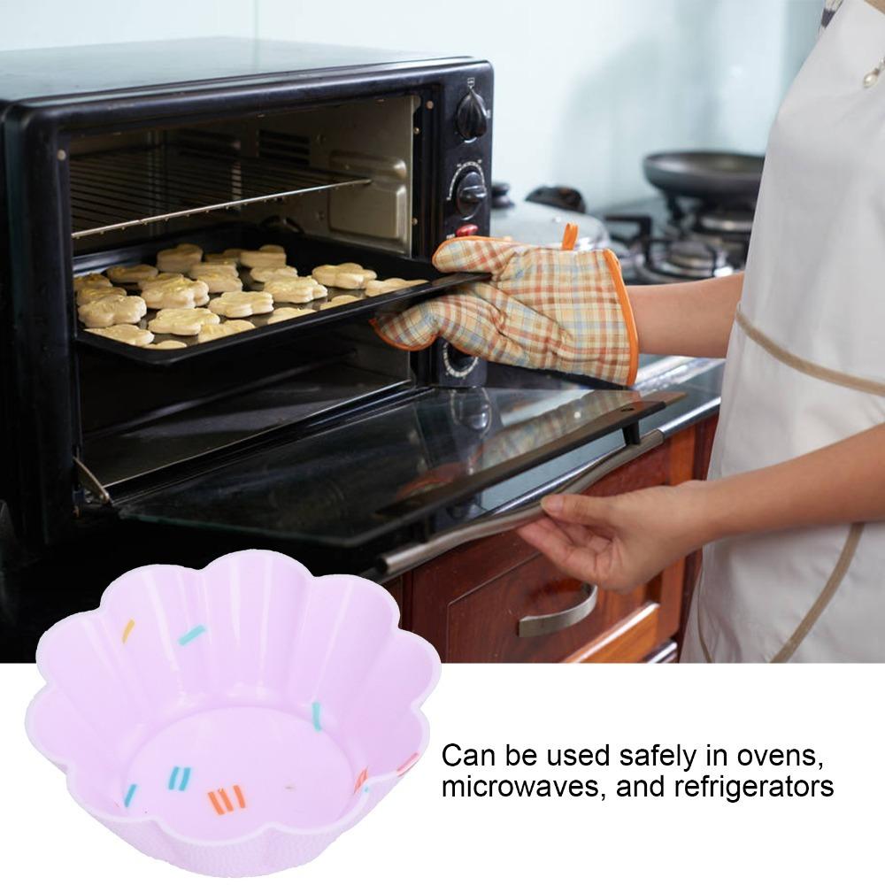 20pcs Heat Resistant Chocolate Dessert Mold Non Stick Baking Cake Molds Cake Mold  Dessert Serving Flower
