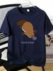 Unisexs Tee Cute Cartoon Platypus With Letter Text Print Cotton Short Sleeve Male Casual Streetwear Outdoor Daily Basic Fashion Top