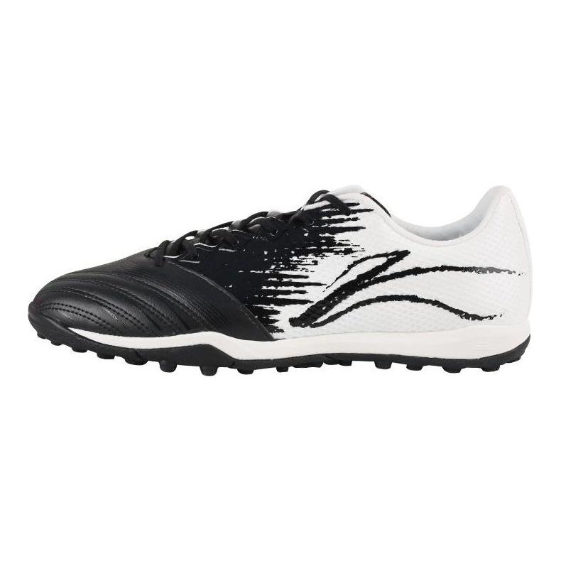Li-Ning Umělý trávník AG (Gumové krátké cvočky) Protiskluzové Odolné Fotbalové Boty Pánské Fotbalové Boty Bílé Černé YSTT011-1