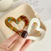 Korean Retro Heart Hair Clip - Women's Vintage Volume Updo Shark Clip, High-End Hair Accessory