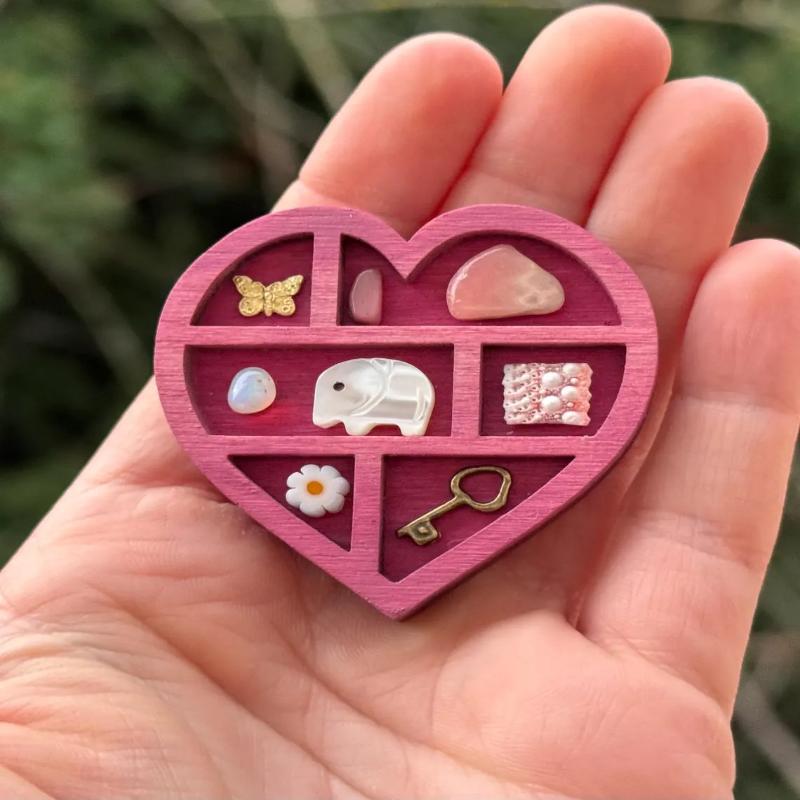 Multicolor Miniature Trinket Shelf Variety Grids Moon Mushroom Dollhouse Shelf Compartments