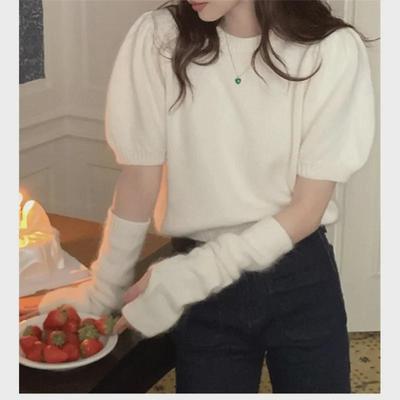 Korean Puff Sleeve Sweater for Women - New Design, Versatile for Autumn, Winter, and Spring