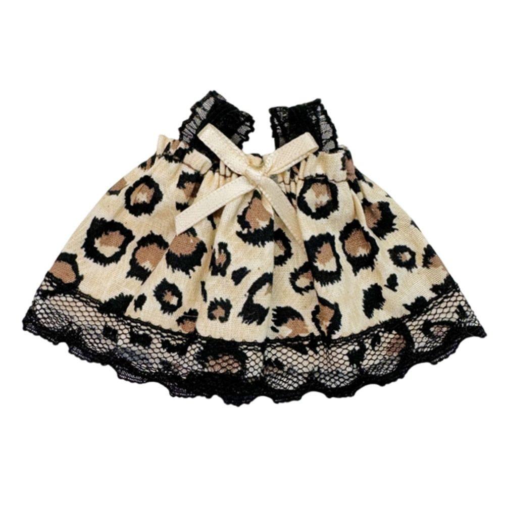 Fashion Dolls Lovely Clothes Cute Lace Floral Princess Dress 7 Colors with Bow for 11~11cm Cotton Dolls