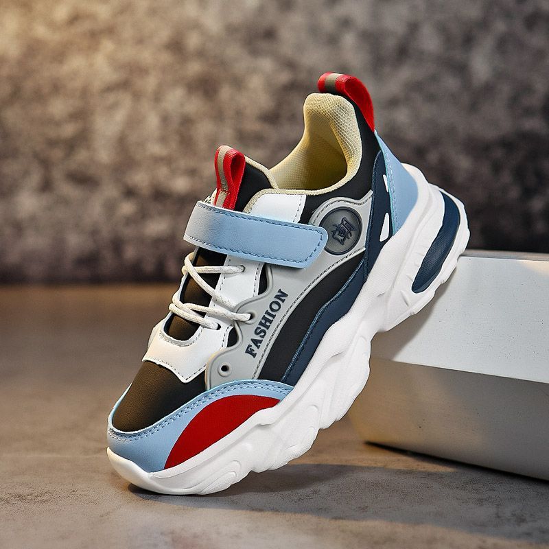 Boys shoes 2025 new spring and autumn student shoes medium and large children's autumn children's shoes leather surface non-slip waterproof sports s