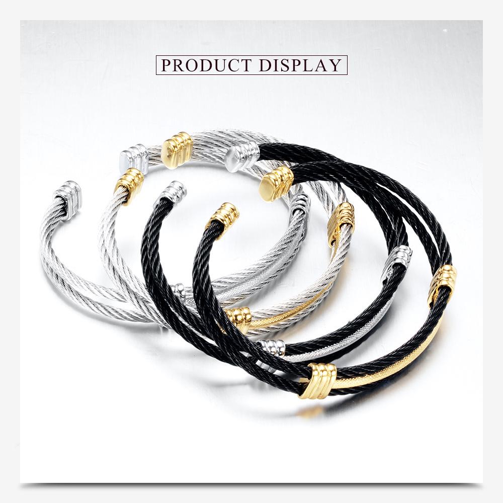 European & American Stainless Steel Two-Tone Woven Bracelet - Versatile Women's Accessory (10MM)