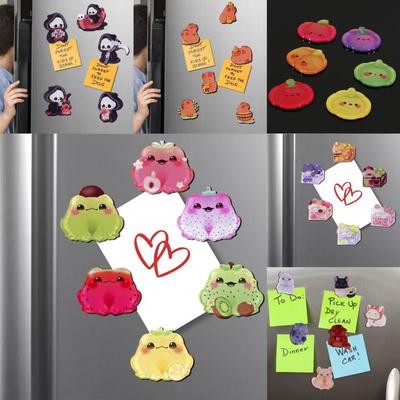 Creative Cartoon Fridge Magnets Animal Fruits Acrylic Magnetism Refrigerator Magnet for Kitchen and Office Whiteboards