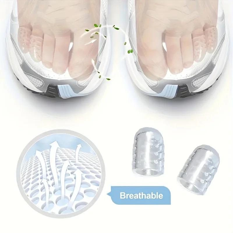 50Pcs Silicone Finger And Toe Protectors Breathable Gel Finger Caps Odorless Finger And Toe Covers For Men And Women Anti-friction Finger Tubes
