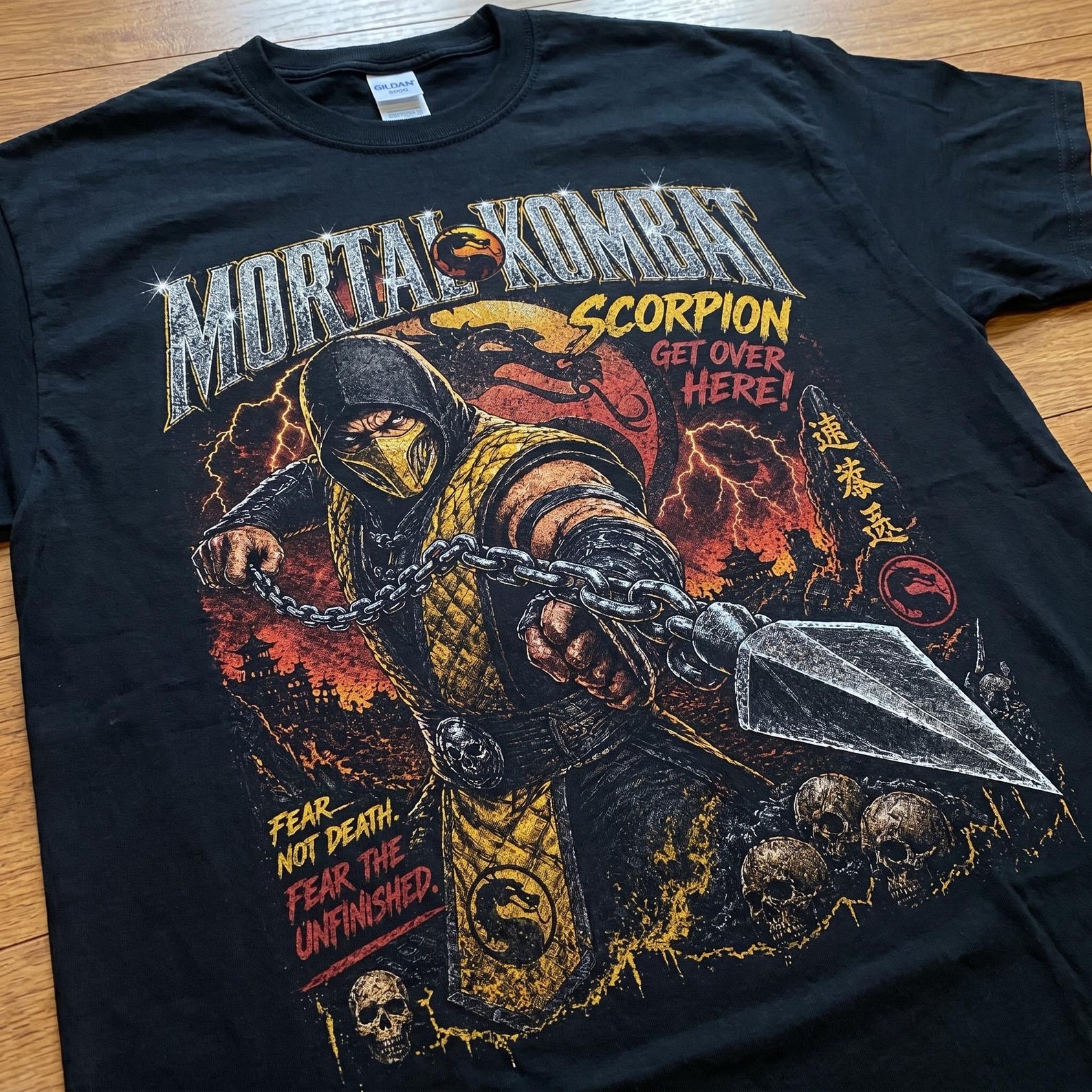 Mortal Kombat Scorpion Tee | Vintage Gaming Bootleg Graphic Shirt 3XL