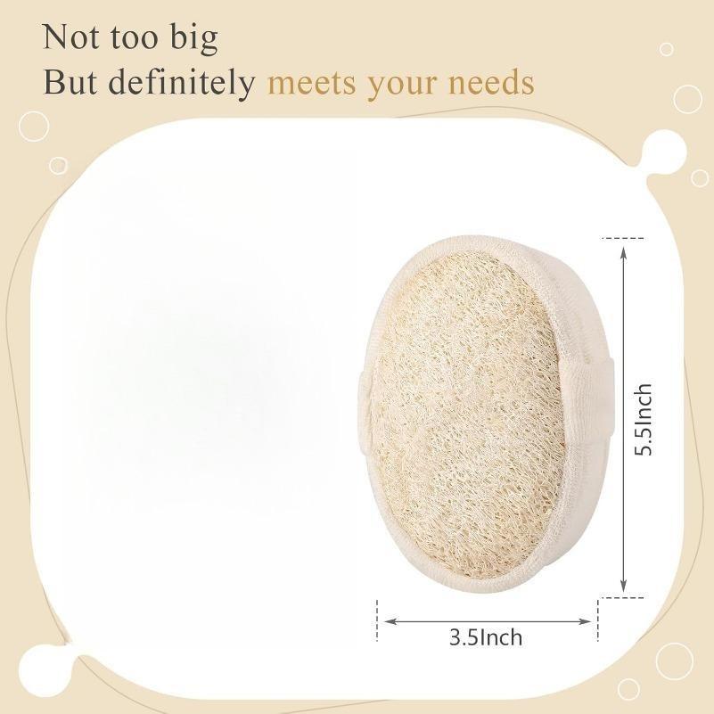 

Натуральная мочалка-люфа для душа, отшелушивающий скраб для тела из люфы, мочалка для душа из люфы для женщин и мужчин бежевый