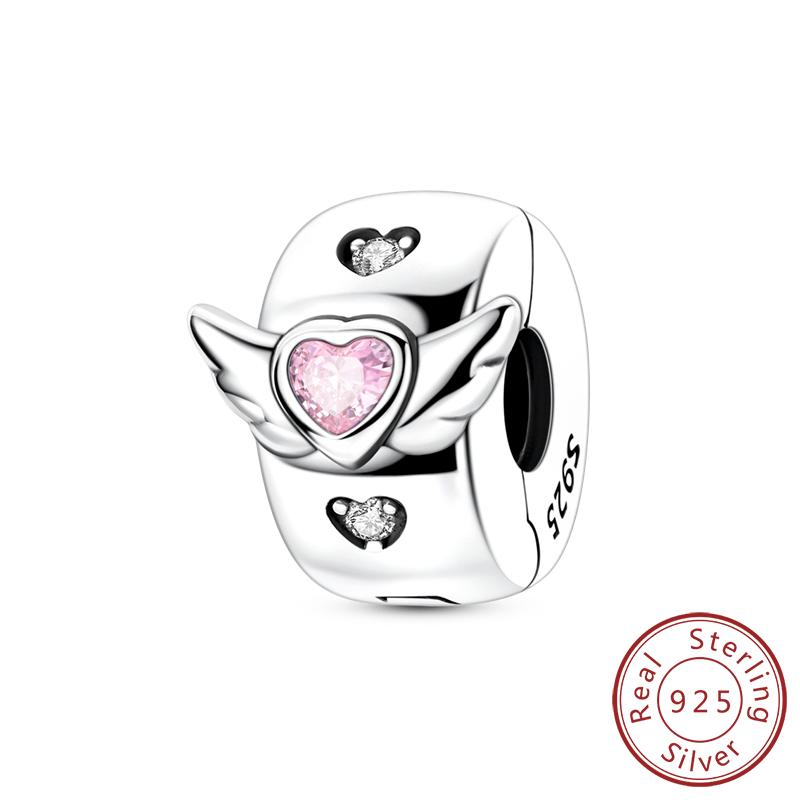 Original Copper Charms Beads Cute Mushroom Unicorn Love Wings Pearl Charm For Bracelet Pendant Woman Girl Jewelry