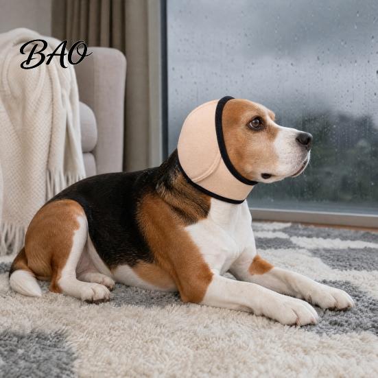 Dog Calming Ear Wrap Noise Cancelling Wrap, No Shake Muffs, Reduction Earmuffs from Thunder Vacuum, for Grooming Bathing Swimming Phobia Solution