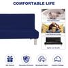 Folding Sofa Bed Cover Polyester Elastic Armless Couch Cover Futon Slipcover Protector