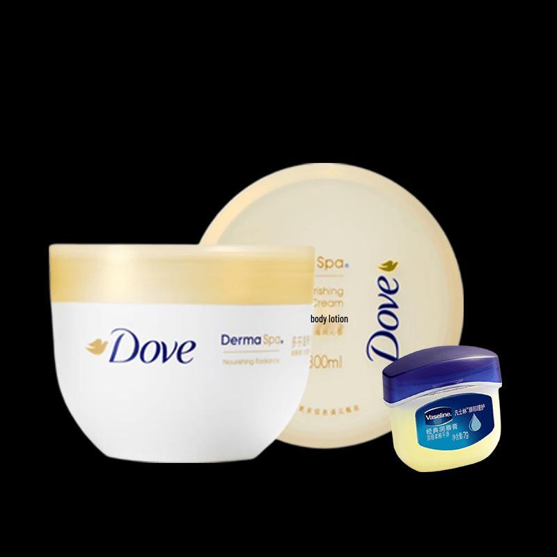 Skincare Essentials: Dove Body Lotion & Vaseline Lip Balm Set
