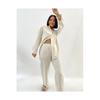 Costum dublu damă Cămașă de in Set pantaloni elastici