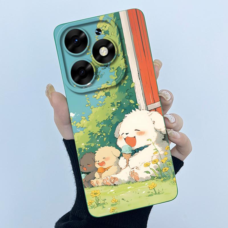 For itel S23 Plus Phone Case S681LN Cover Fashion Simplicity Oil Painting Floral Soft Liquid Silicone Shell For itel S23+ Fundas