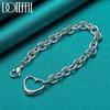 O-shaped Heart Bracelet Fashion Gift Silver Jewelry