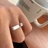 Elegant Minimalist Geometric Cross Ring For Women Adjustable Open Copper Fashion Accessory